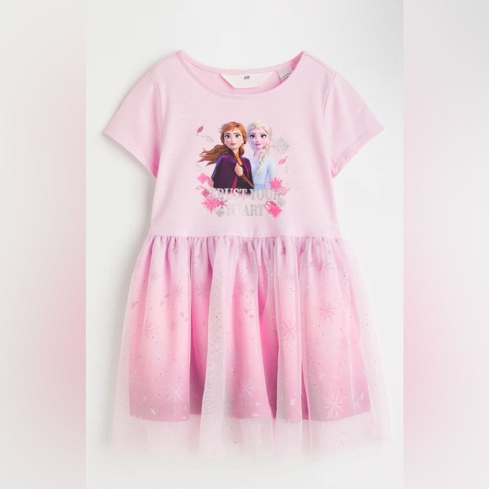 H&M Frozen Tulle-skirt jersey dress